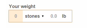 basic weight input