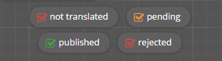 Status filters colour scheming